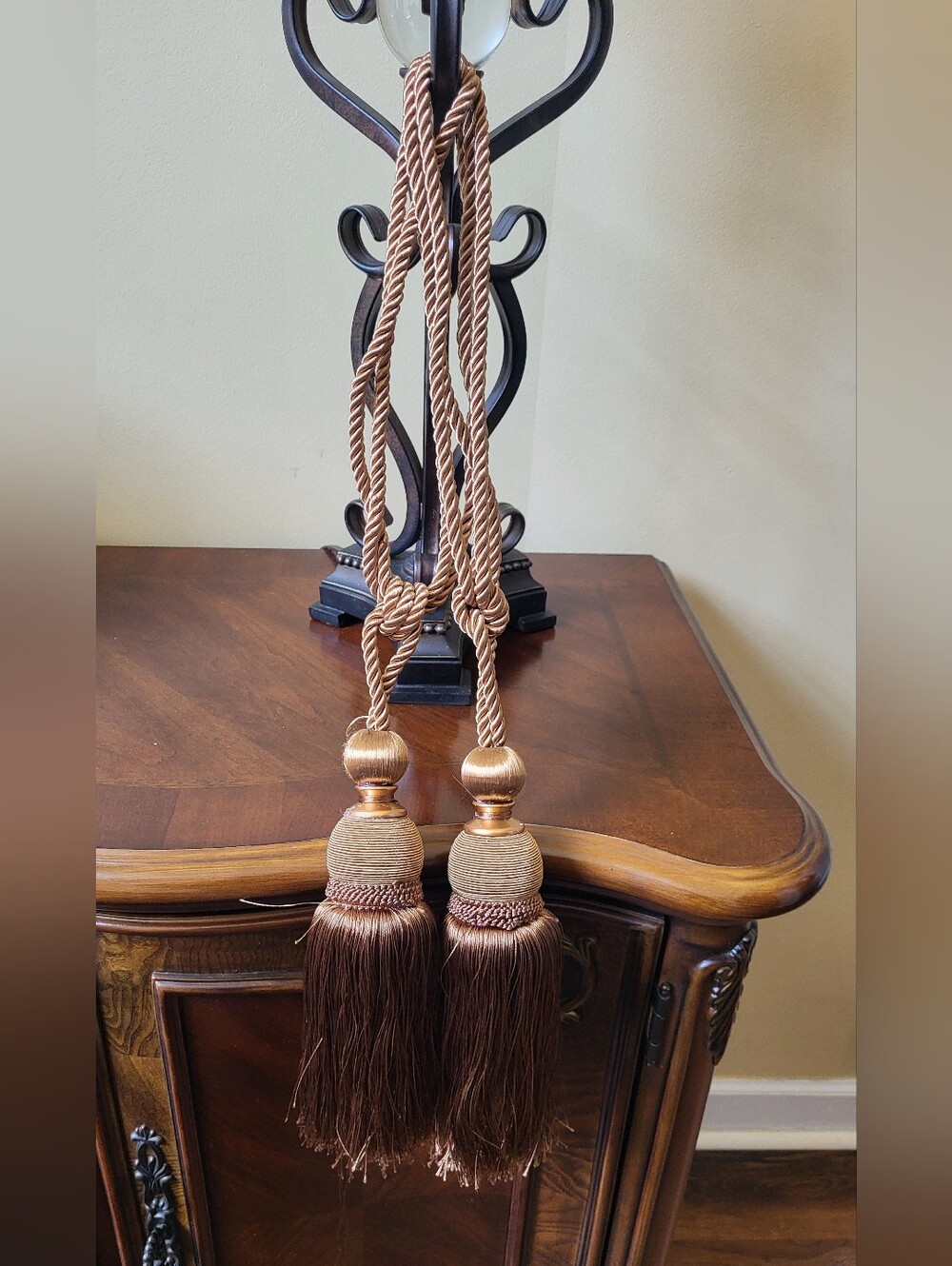 Macy's Gold and Brown Tassel Tiebacks